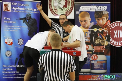 Armwrestling w XIV LO: Mężczyźni prawa ręka +70kg