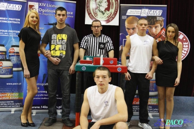 Armwrestling w XIV LO: Mężczyźni prawa ręka +70kg