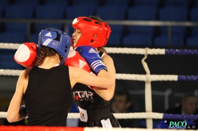 XIII MP Seniorek w Boksie Mikołajska Anna BSB Astoria Bydgoszcz vs Sibiga Klaudia Ring Sikorski ST.Wola I AB