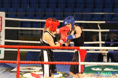 XIII MP Seniorek w Boksie Mikołajska Anna BSB Astoria Bydgoszcz vs Sibiga Klaudia Ring Sikorski ST.Wola I AB