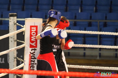 XIII MP Seniorek w Boksie Mikołajska Anna BSB Astoria Bydgoszcz vs Sibiga Klaudia Ring Sikorski ST.Wola I AB