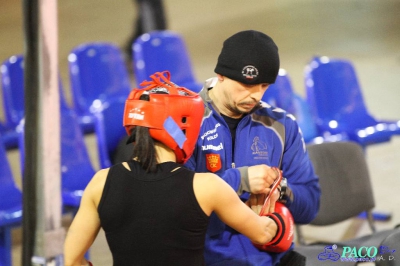 XIII MP Seniorek w Boksie Drabik Sandra Kick Boxing Kielce vs Cieslik Katarzyna DKB Dabrowa Górnicza 3:0