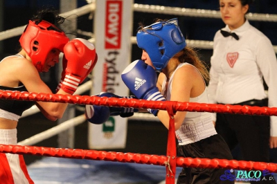 XIII MP Seniorek w Boksie Andrzejewska Anna Gwardia Łódź vs Bogoń Paulina PTB Tiger Tarnów 1:2