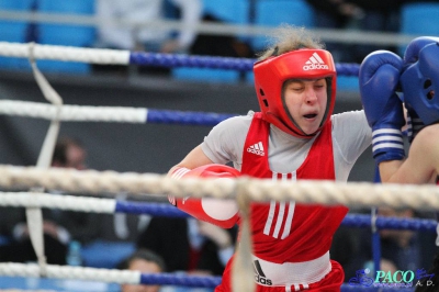 XIII MP Seniorek w Boksie ćwierćfinał kat. 48 kg: Agnieszka Słomska (Broń Radom) - Małgorzata Choma (Mechanik Włodawa)