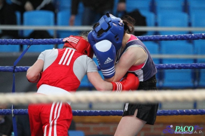 XIII MP Seniorek w Boksie ćwierćfinał kat. 48 kg: Agnieszka Słomska (Broń Radom) - Małgorzata Choma (Mechanik Włodawa)