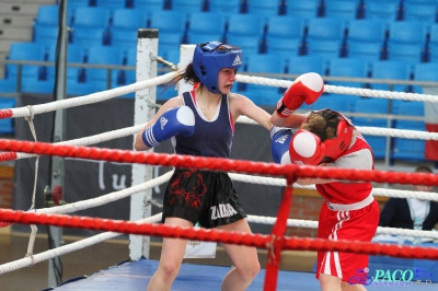 XIII MP Seniorek w Boksie ćwierćfinał kat. 48 kg: Agnieszka Słomska (Broń Radom) - Małgorzata Choma (Mechanik Włodawa)