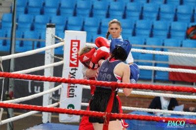 XIII MP Seniorek w Boksie ćwierćfinał kat. 48 kg: Agnieszka Słomska (Broń Radom) - Małgorzata Choma (Mechanik Włodawa)