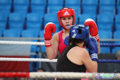 13. Mistrzostwa Polski Kobiet w Boksie - półfinał kat. 81 kg: Patrycja Woronowicz (Boxing Sokółka) - Anna Szpoton (Garda Karczew) 3:0