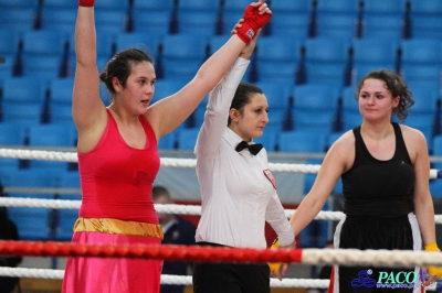 13. Mistrzostwa Polski Kobiet w Boksie - półfinał kat. 81 kg: Patrycja Woronowicz (Boxing Sokółka) - Anna Szpoton (Garda Karczew) 3:0