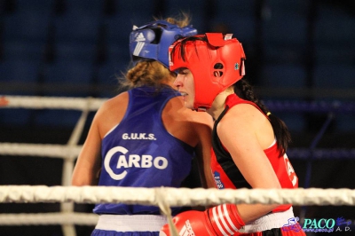 Półfinały 13. Mistrzostw Polski Kobiet w Boksie kategoria 57 kg: Jadwiga Stańczak (GUKS Carbo Gliwice) - Sylwia Pel (GUKS Carbo Gliwice) 3:0