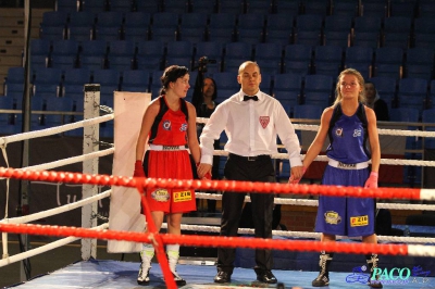 Półfinały 13. Mistrzostw Polski Kobiet w Boksie kategoria 57 kg: Jadwiga Stańczak (GUKS Carbo Gliwice) - Sylwia Pel (GUKS Carbo Gliwice) 3:0