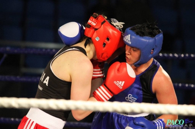  Półfinały 13. Mistrzostw Polski Kobiet w Boksie kategoria 75 kg: Lidia Fidura (GUKS Carbo Gliwice) - Wioleta Michalska (Legia Warszawa) RSC 4