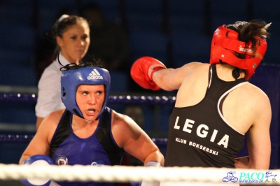  Półfinały 13. Mistrzostw Polski Kobiet w Boksie kategoria 75 kg: Lidia Fidura (GUKS Carbo Gliwice) - Wioleta Michalska (Legia Warszawa) RSC 4