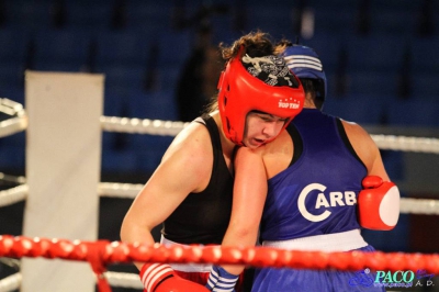  Półfinały 13. Mistrzostw Polski Kobiet w Boksie kategoria 75 kg: Lidia Fidura (GUKS Carbo Gliwice) - Wioleta Michalska (Legia Warszawa) RSC 4