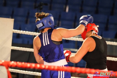 Półfinały 13. Mistrzostw Polski Kobiet w Boksie kategoria 75 kg: Katarzyna Cichosz (Hetman Białystok) - Justyna Sroczyńska (Energetyka Lubin) 2:1