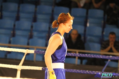 Półfinały 13. Mistrzostw Polski Kobiet w Boksie kategoria 75 kg: Katarzyna Cichosz (Hetman Białystok) - Justyna Sroczyńska (Energetyka Lubin) 2:1