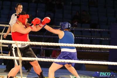 Półfinały 13. Mistrzostw Polski Kobiet w Boksie kategoria +81 kg: Sylwia Kusiak (Skorpion Szczecin) - Magdalena  Flak (TSB Tarnów) RSC 2