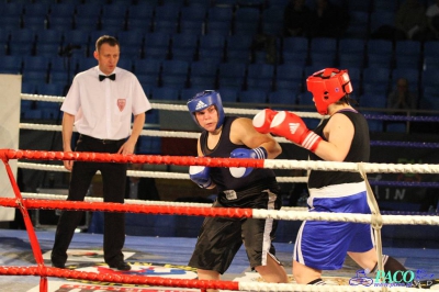 Półfinały 13. Mistrzostw Polski Kobiet w Boksie kategoria +81 kg: Marlena Gawrońska (Stella Gniezno) - Natalia Stasiewicz (Boxing Sokółka) RSC 2