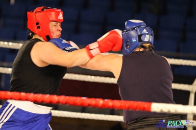 Półfinały 13. Mistrzostw Polski Kobiet w Boksie kategoria +81 kg: Marlena Gawrońska (Stella Gniezno) - Natalia Stasiewicz (Boxing Sokółka) RSC 2