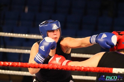 Półfinały 13. Mistrzostw Polski Kobiet w Boksie kategoria +81 kg: Marlena Gawrońska (Stella Gniezno) - Natalia Stasiewicz (Boxing Sokółka) RSC 2