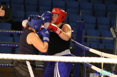 Półfinały 13. Mistrzostw Polski Kobiet w Boksie kategoria +81 kg: Marlena Gawrońska (Stella Gniezno) - Natalia Stasiewicz (Boxing Sokółka) RSC 2