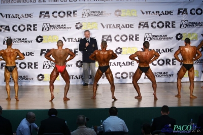 Kulturystyka mężczyzn ; 75 kg Debiuty PZKFiTS Ostrów Mazowiecka 2014_48