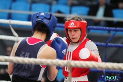 XIII MP Seniorek w Boksie ćwierćfinał kat. 48 kg: Agnieszka Słomska (Broń Radom) - Małgorzata Choma (Mechanik Włodawa)