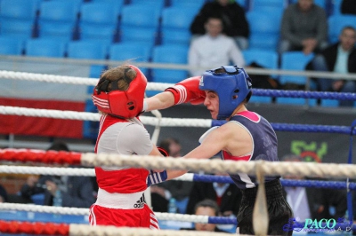 XIII MP Seniorek w Boksie ćwierćfinał kat. 48 kg: Agnieszka Słomska (Broń Radom) - Małgorzata Choma (Mechanik Włodawa)