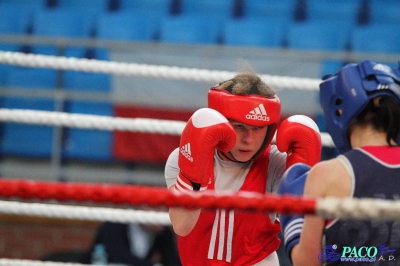 XIII MP Seniorek w Boksie ćwierćfinał kat. 48 kg: Agnieszka Słomska (Broń Radom) - Małgorzata Choma (Mechanik Włodawa)