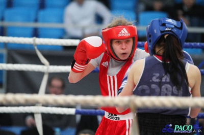 XIII MP Seniorek w Boksie ćwierćfinał kat. 48 kg: Agnieszka Słomska (Broń Radom) - Małgorzata Choma (Mechanik Włodawa)