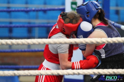 XIII MP Seniorek w Boksie ćwierćfinał kat. 48 kg: Agnieszka Słomska (Broń Radom) - Małgorzata Choma (Mechanik Włodawa)