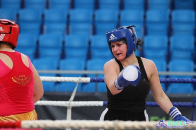 13. Mistrzostwa Polski Kobiet w Boksie - półfinał kat. 81 kg: Patrycja Woronowicz (Boxing Sokółka) - Anna Szpoton (Garda Karczew) 3:0