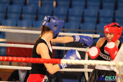  Półfinały 13. Mistrzostw Polski Kobiet w Boksie kategoria 51 kg: Żaneta Cieśla (UKS Kontra Elbląg) - Klaudia Sibiga (Ring Stalowa Wola) RSC 4