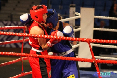 Półfinały 13. Mistrzostw Polski Kobiet w Boksie kategoria 57 kg: Jadwiga Stańczak (GUKS Carbo Gliwice) - Sylwia Pel (GUKS Carbo Gliwice) 3:0