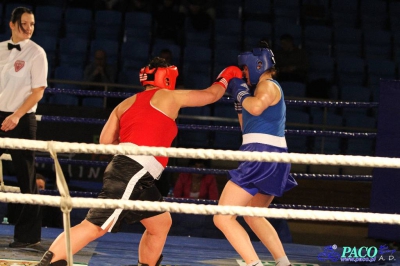 Półfinały 13. Mistrzostw Polski Kobiet w Boksie kategoria +81 kg: Sylwia Kusiak (Skorpion Szczecin) - Magdalena  Flak (TSB Tarnów) RSC 2