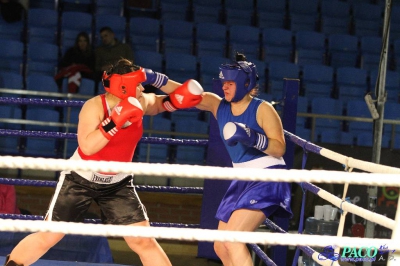 Półfinały 13. Mistrzostw Polski Kobiet w Boksie kategoria +81 kg: Sylwia Kusiak (Skorpion Szczecin) - Magdalena  Flak (TSB Tarnów) RSC 2