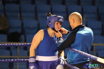 Półfinały 13. Mistrzostw Polski Kobiet w Boksie kategoria +81 kg: Sylwia Kusiak (Skorpion Szczecin) - Magdalena  Flak (TSB Tarnów) RSC 2