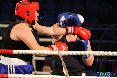 Półfinały 13. Mistrzostw Polski Kobiet w Boksie kategoria +81 kg: Marlena Gawrońska (Stella Gniezno) - Natalia Stasiewicz (Boxing Sokółka) RSC 2