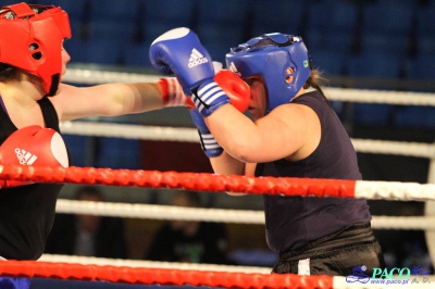 Półfinały 13. Mistrzostw Polski Kobiet w Boksie kategoria +81 kg: Marlena Gawrońska (Stella Gniezno) - Natalia Stasiewicz (Boxing Sokółka) RSC 2