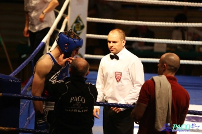 II Gala Boksu Amatorskiego w Zaklikowie: Dawid Iwiński (Walter Rzeszów) - Mateusz Gątnicki (Paco Lublin)