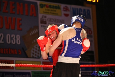 II Gala Boksu Amatorskiego w Zaklikowie: Dawid Iwiński (Walter Rzeszów) - Mateusz Gątnicki (Paco Lublin)