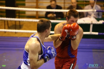 Towarzyski Mecz Bokserski - MKS II LO Chełm vs Klub Sportowy Paco: Bartosz Wdowiak vs Mikołaj Sadurski