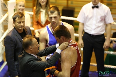 Towarzyski Mecz Bokserski - MKS II LO Chełm vs Klub Sportowy Paco: Bartosz Wdowiak vs Mikołaj Sadurski