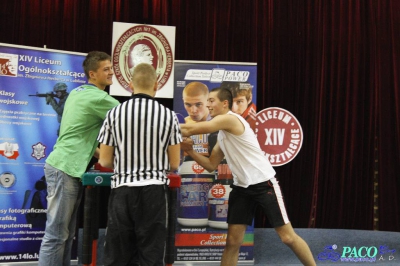 Armwrestling w XIV LO: Mężczyźni prawa ręka do 70kg