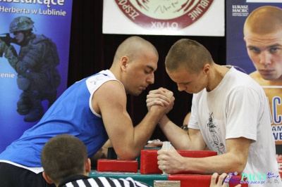 Armwrestling w XIV LO: Mężczyźni prawa ręka +70kg