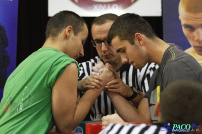 Armwrestling w XIV LO: Mężczyźni prawa ręka +70kg