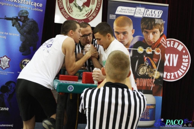 Armwrestling w XIV LO: Mężczyźni prawa ręka +70kg