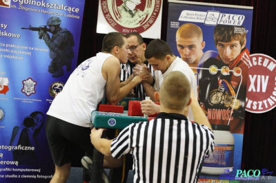 Armwrestling w XIV LO: Mężczyźni prawa ręka +70kg