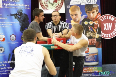 Armwrestling w XIV LO: Mężczyźni prawa ręka +70kg