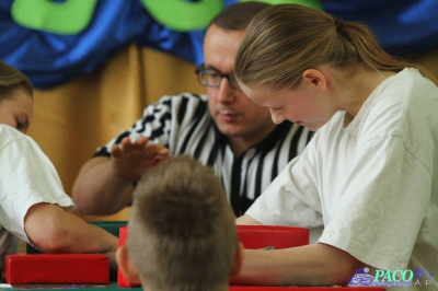 IV Międzygimnazjalny Turniej w siłowaniu na ręce: Kategoria dziewcząt prawa ręka open